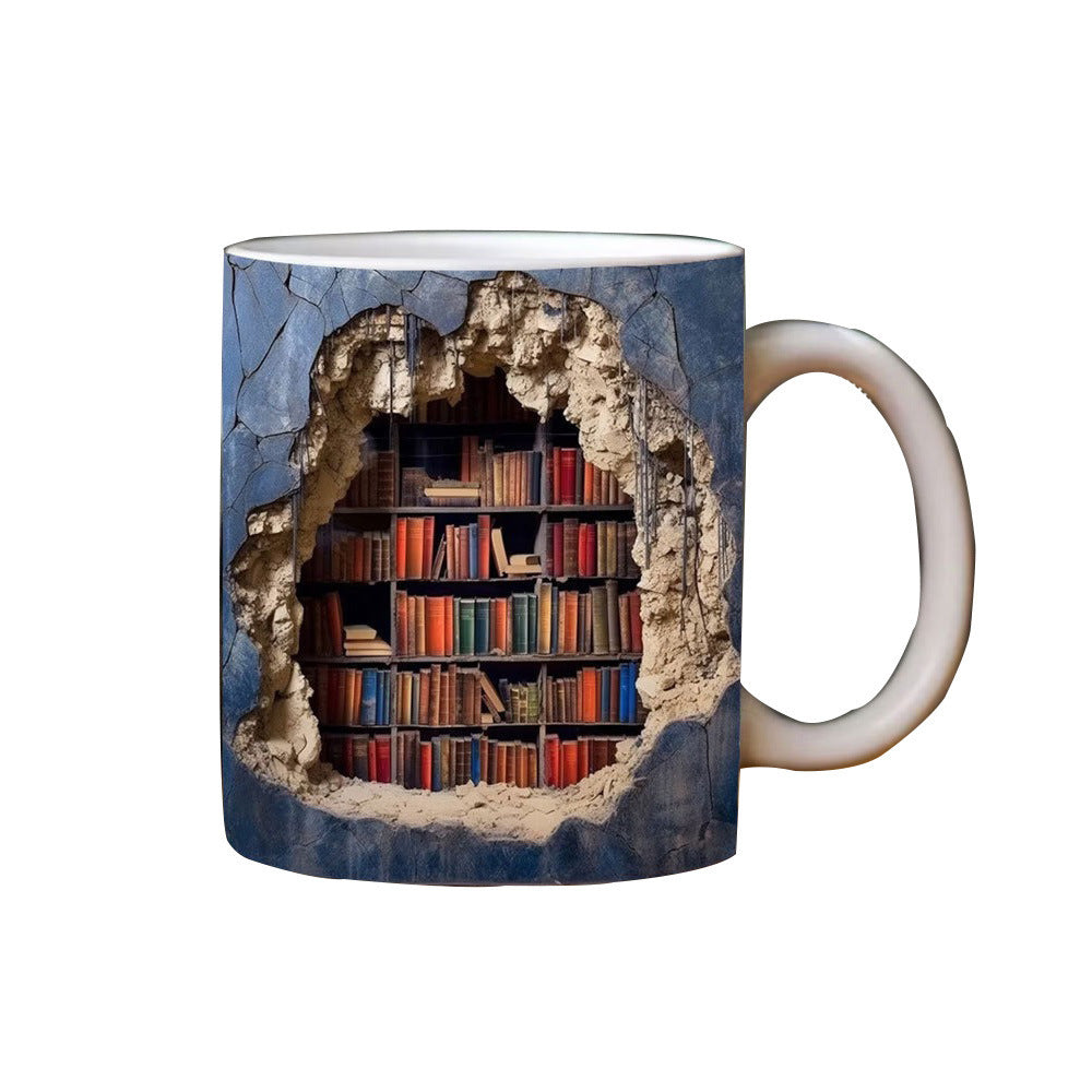 Keramisk 3D-tryckt kreativ mugg – Modern konst, multifunktionell kaffekopp