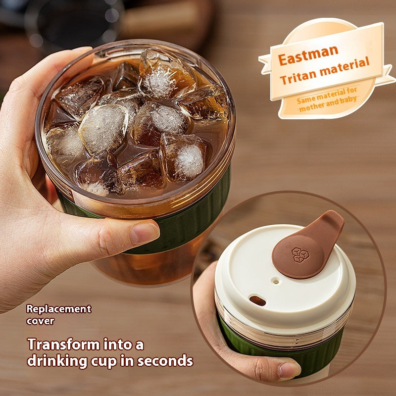 500 ml Iced Brew Kaffekopp med Isform – Läckagesäker Kallbryggningsflaska
