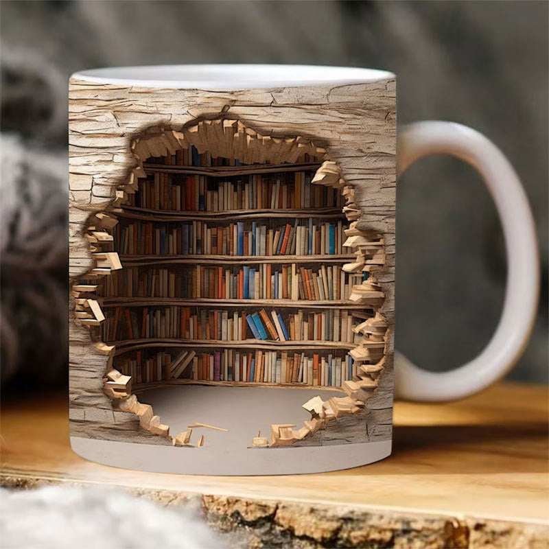 Keramisk 3D-tryckt kreativ mugg – Modern konst, multifunktionell kaffekopp