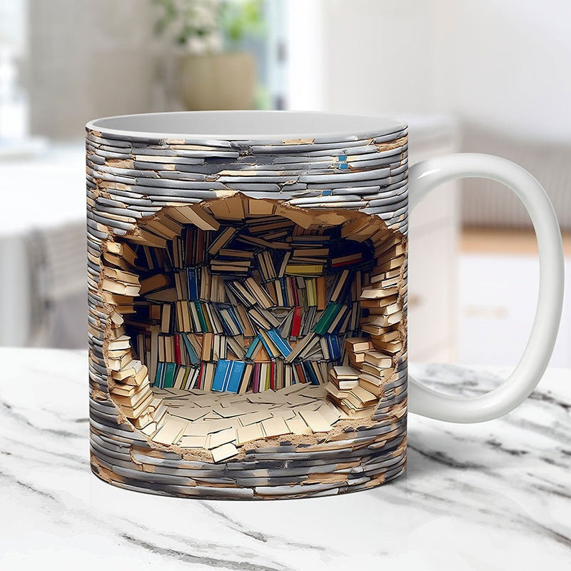 Keramisk 3D-tryckt kreativ mugg – Modern konst, multifunktionell kaffekopp