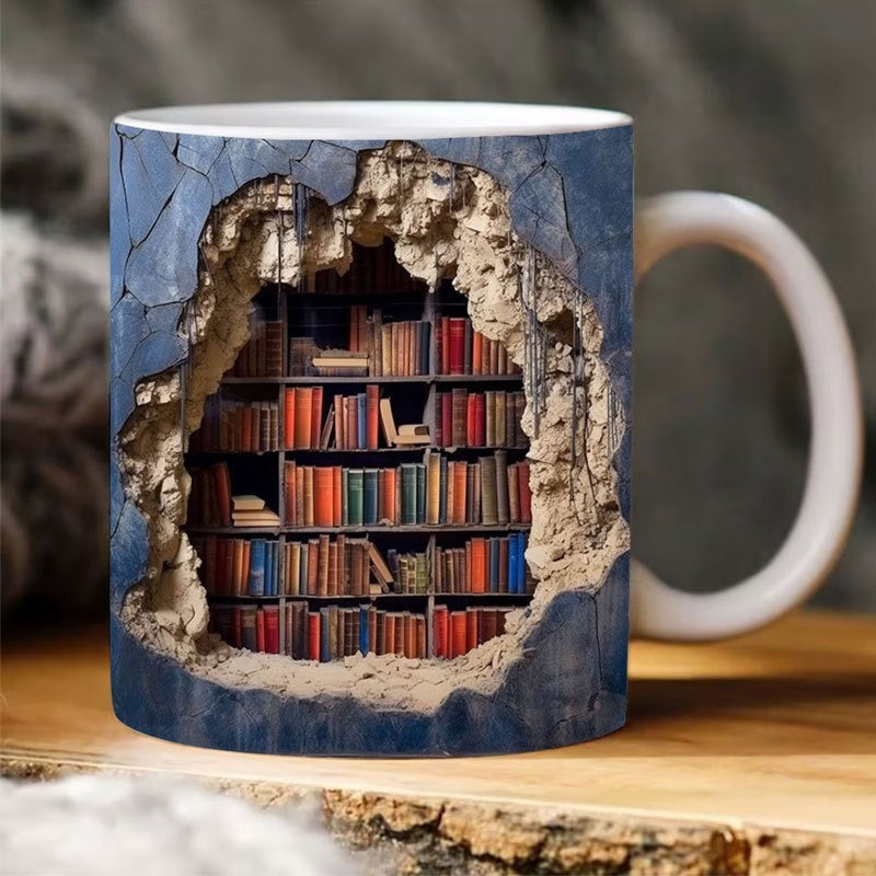 Keramisk 3D-tryckt kreativ mugg – Modern konst, multifunktionell kaffekopp