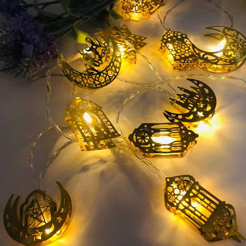 LED-slingor Måne och Stjärna – Eid Mubarak & Ramadan Dekoration