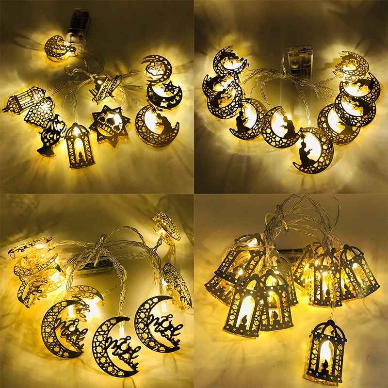 LED-slingor Måne och Stjärna – Eid Mubarak & Ramadan Dekoration