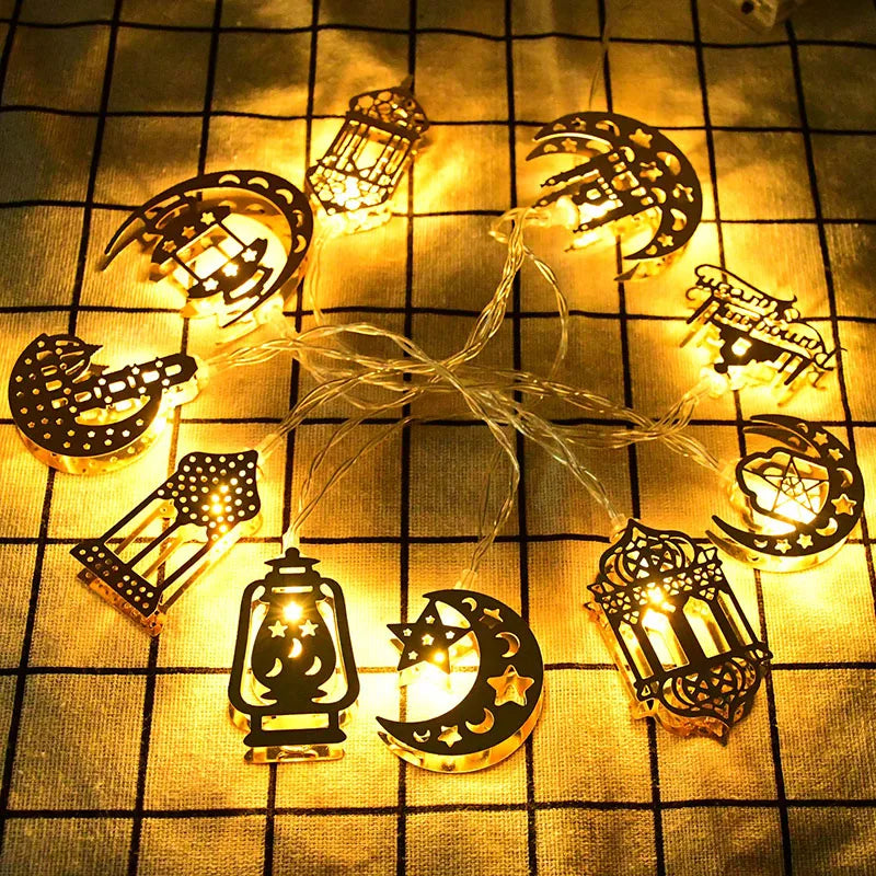LED-slingor Måne och Stjärna – Eid Mubarak & Ramadan Dekoration