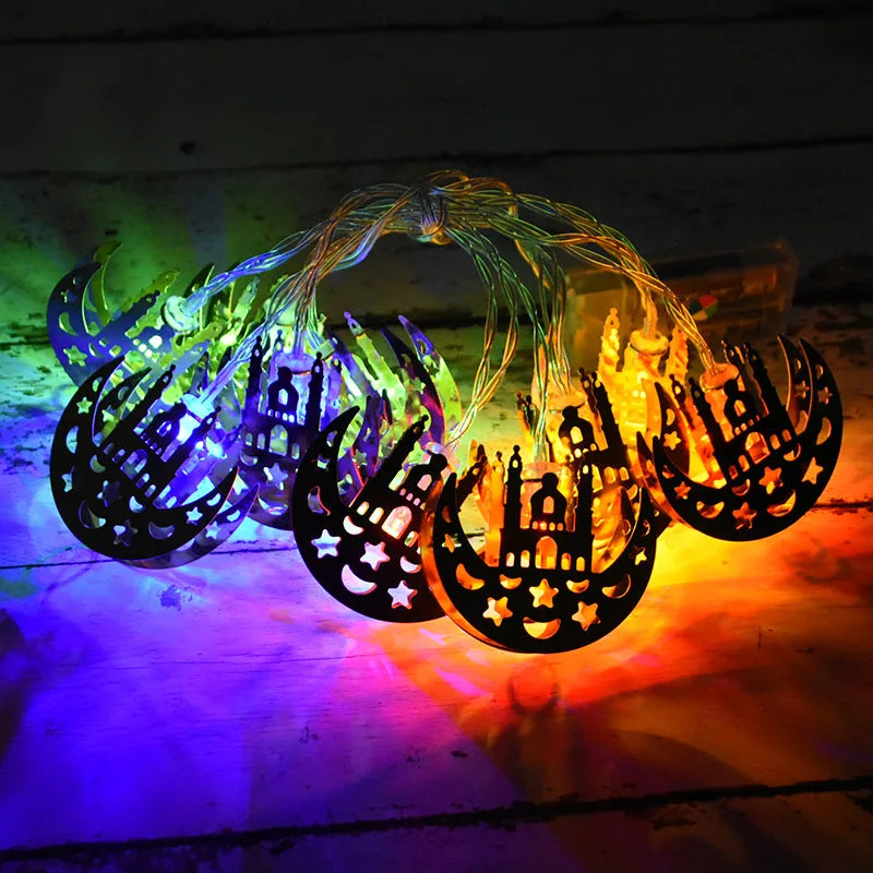 LED-slingor Måne och Stjärna – Eid Mubarak & Ramadan Dekoration