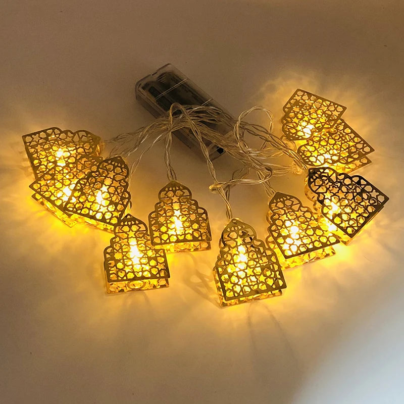 LED-slingor Måne och Stjärna – Eid Mubarak & Ramadan Dekoration