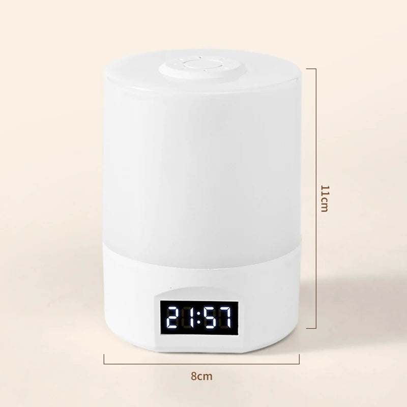 Uppladdningsbar LED Nattlampa med Timer & Touch – Dimbar Bordslampa för Sovrum & Barnrum