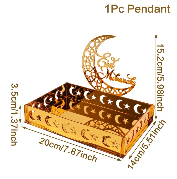 Ramadan Brickbord i Akryl – Centerpiece Fat för Eid Mubarak