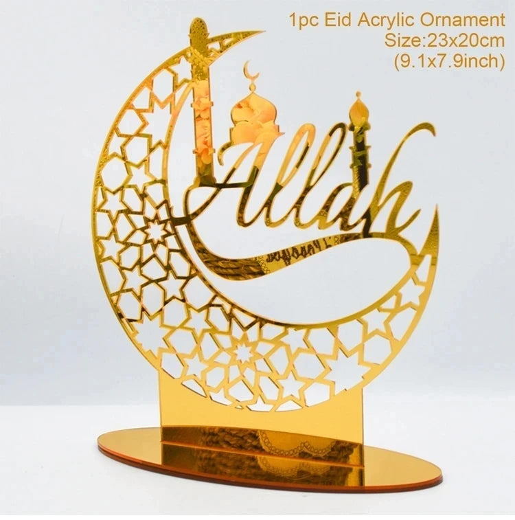 Ramadan Brickbord i Akryl – Centerpiece Fat för Eid Mubarak