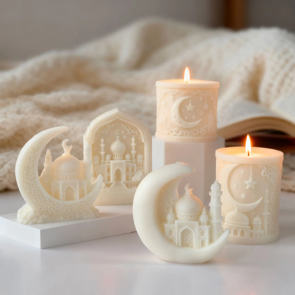 Star & Moon Silicone Mold – DIY Aromatherapy Candle Mold för Heminredning & Hantverk