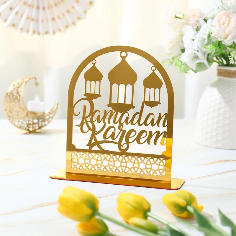 Ramadan Brickbord i Akryl – Centerpiece Fat för Eid Mubarak