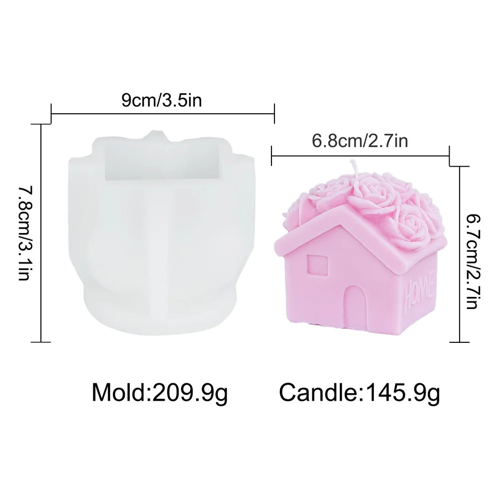 Rose Envelope Candle Mold – Silikonform för Ros, Brev & Resin | Perfekt för Ljusstöpning, Dekoration & Gåvor