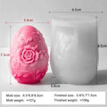 DIY Påskägg Silikonform – Blommigt Relief för Ljus, Resin, Gips & Påskdekoration