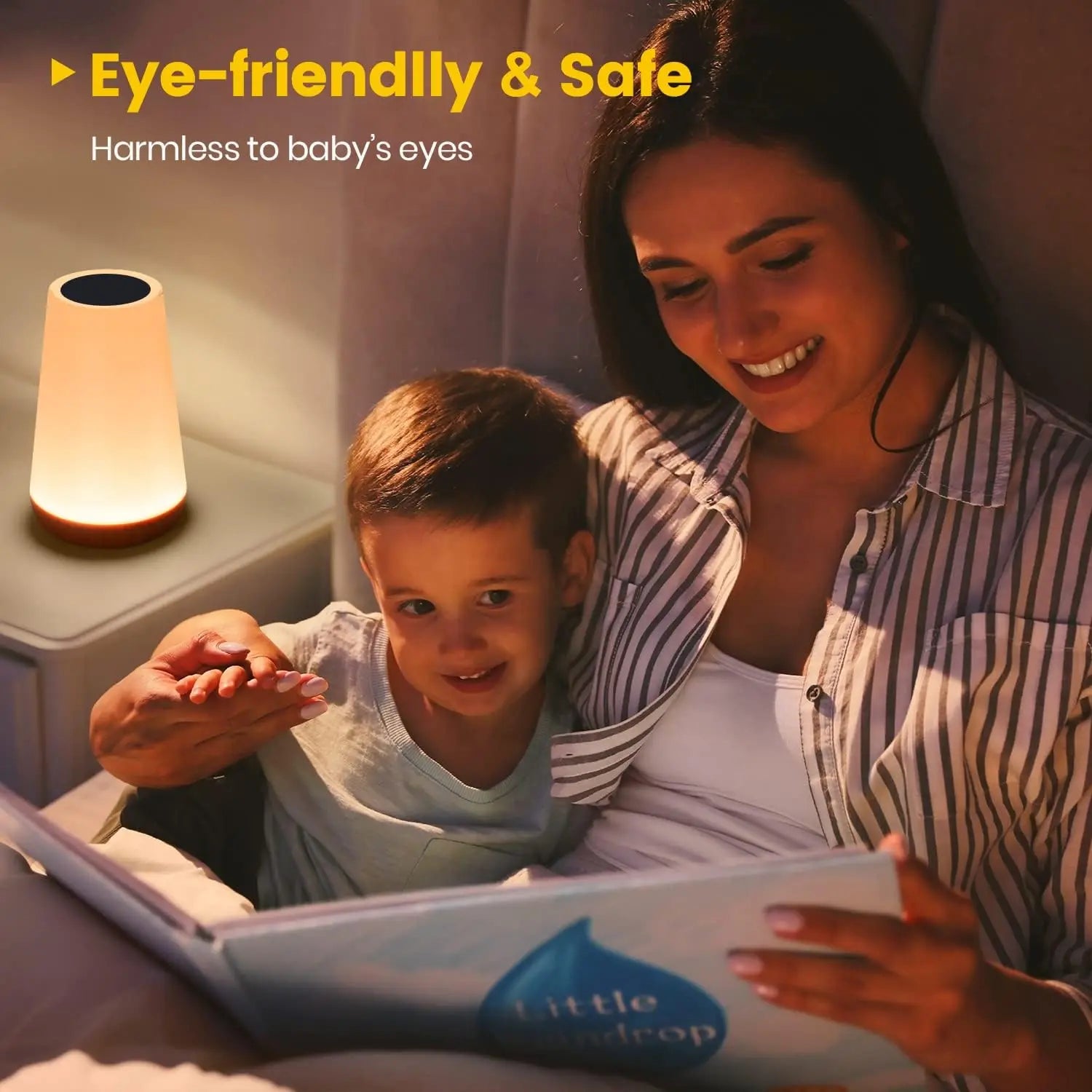 RGB Nattlampa med Färgbyte – 13 Färger, Touch & Fjärrkontroll, USB-Uppladdningsbar