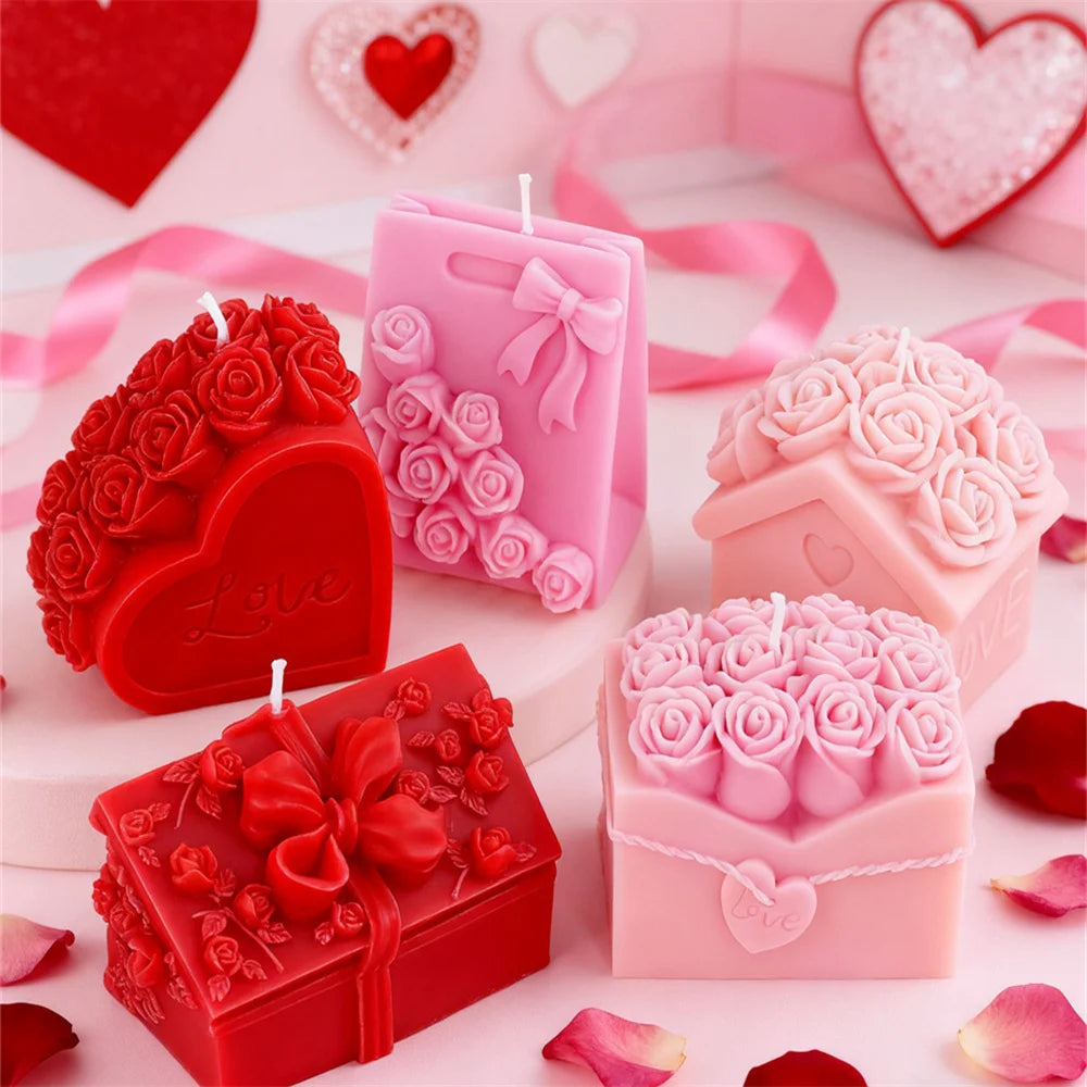 Rose Envelope Candle Mold – Silikonform för Ros, Brev & Resin | Perfekt för Ljusstöpning, Dekoration & Gåvor