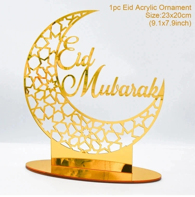 Ramadan Brickbord i Akryl – Centerpiece Fat för Eid Mubarak