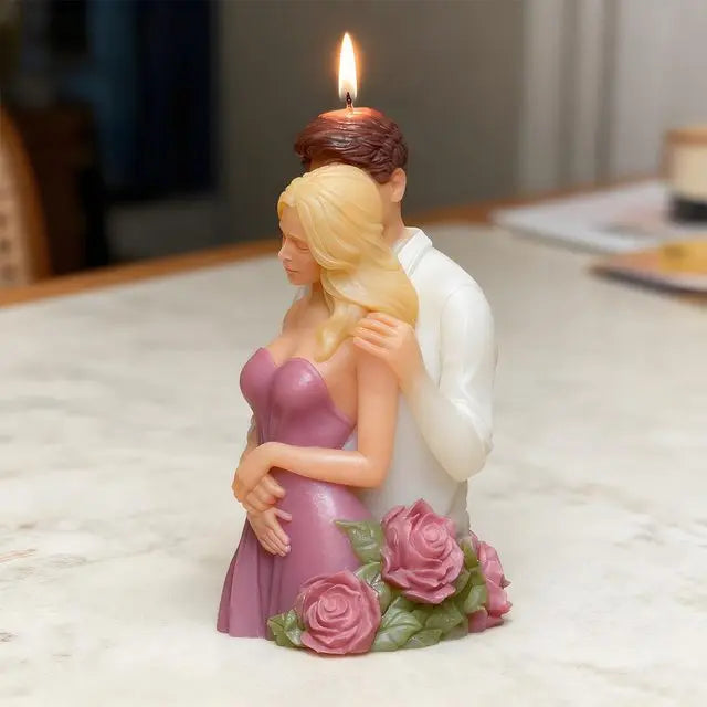 Romantisk 3D Ljusstöpselform – Ängelpar för Alla Hjärtans Dag | DIY Doftljus & Dekoration