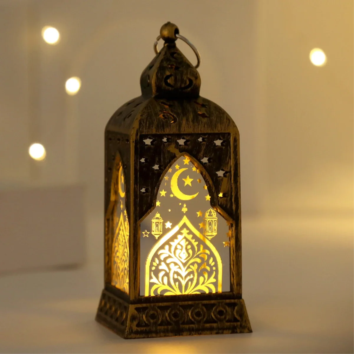Ramadan LED Lykta Måne & Stjärna – Eid Mubarak Dekoration för Hemmet