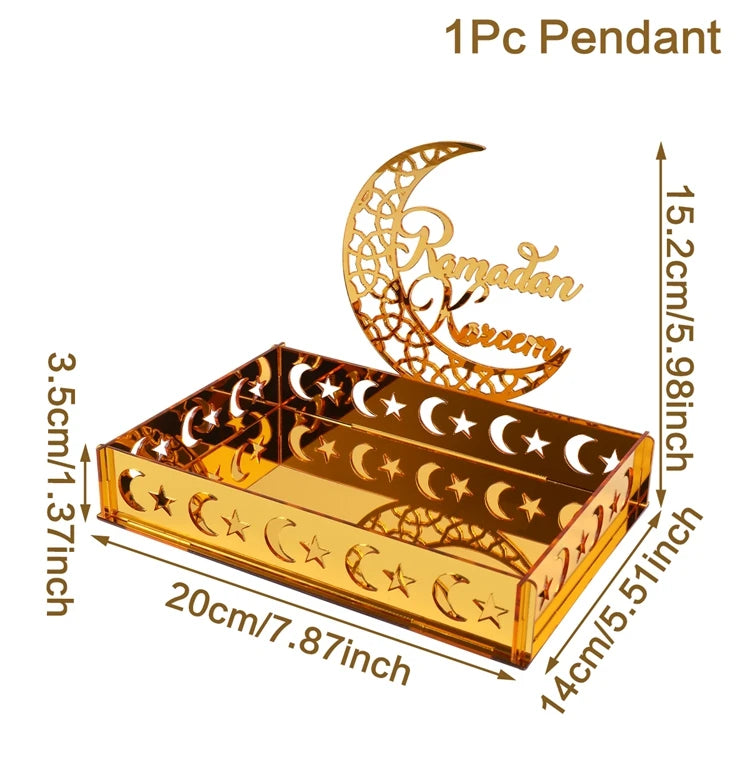 Ramadan Brickbord i Akryl – Centerpiece Fat för Eid Mubarak