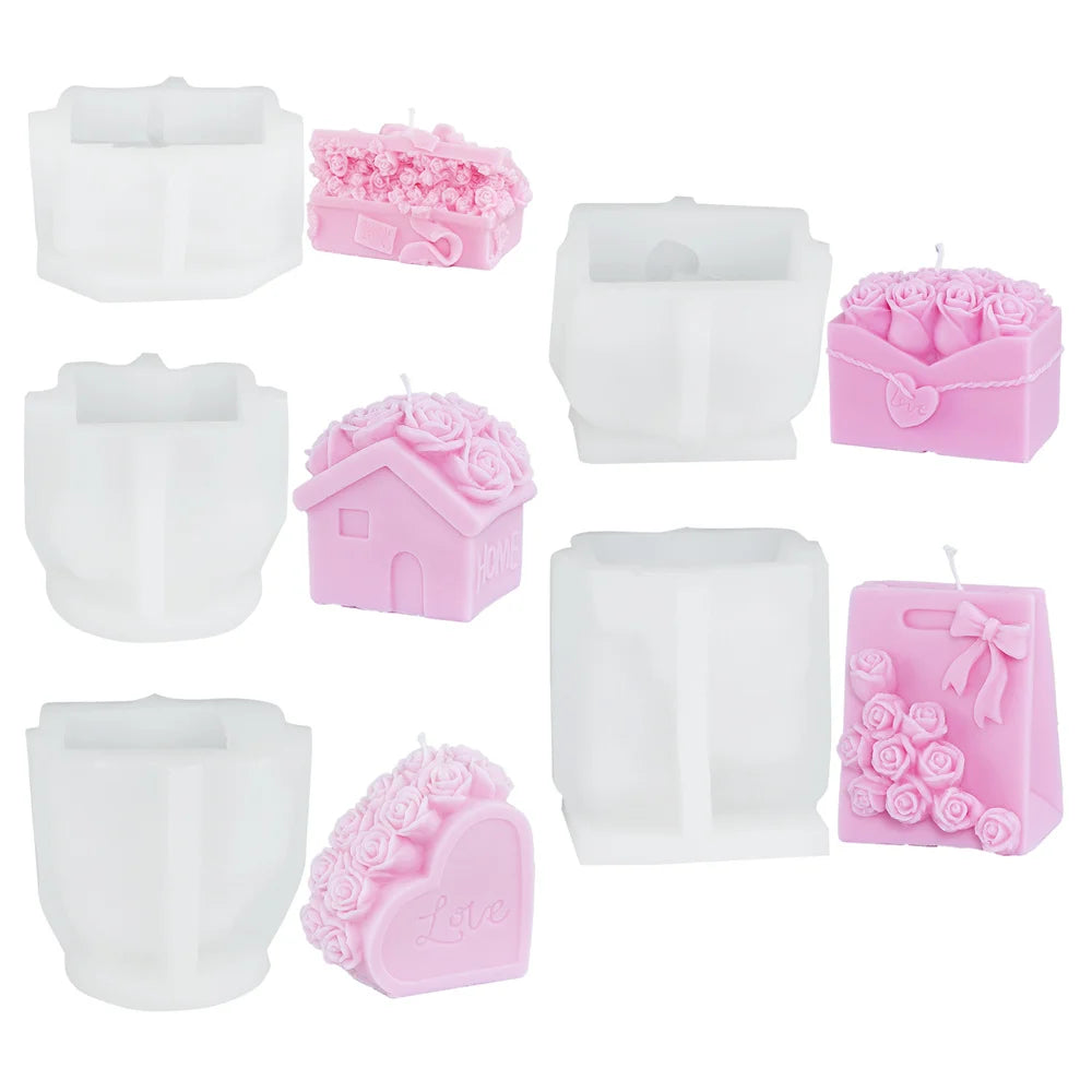 Rose Envelope Candle Mold – Silikonform för Ros, Brev & Resin | Perfekt för Ljusstöpning, Dekoration & Gåvor