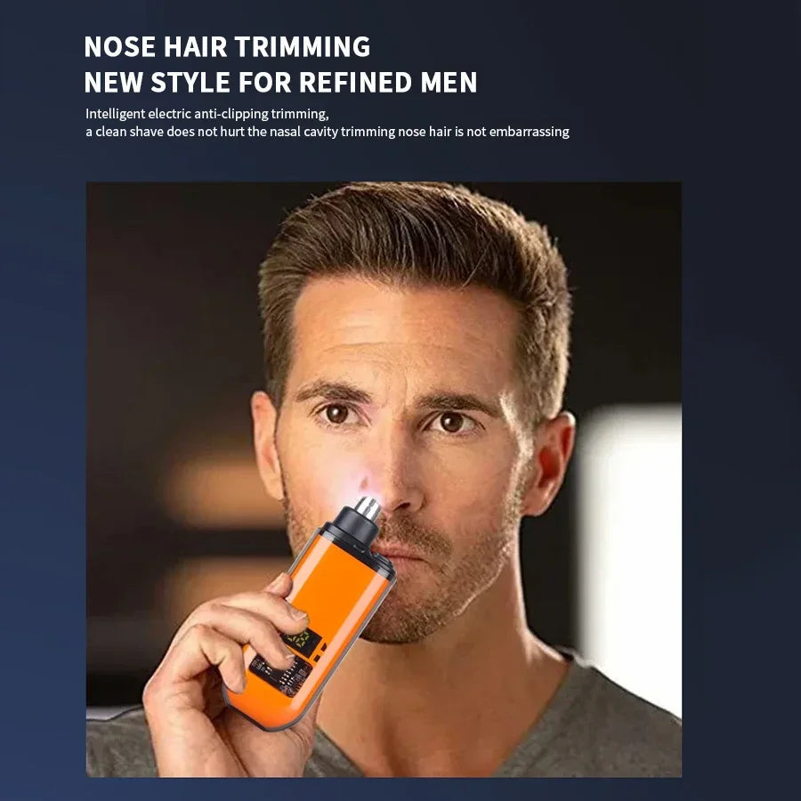 2-in-1 Elektrisk Näshårstrimmer & Öronhårstrimmer – Smärtfri, Uppladdningsbar & Portabel