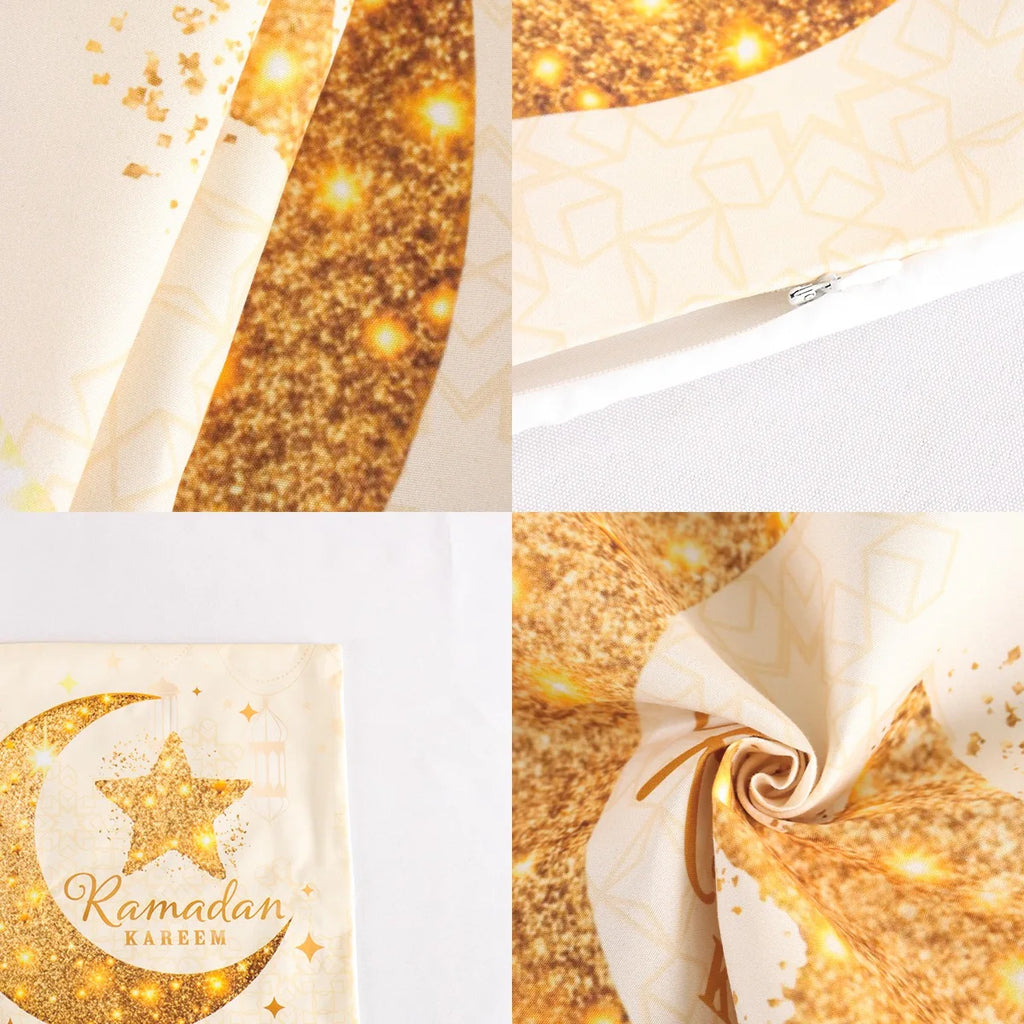 4-pack Ramadan Kareem Kuddöverdrag – Dekoration för Hem och Soffa