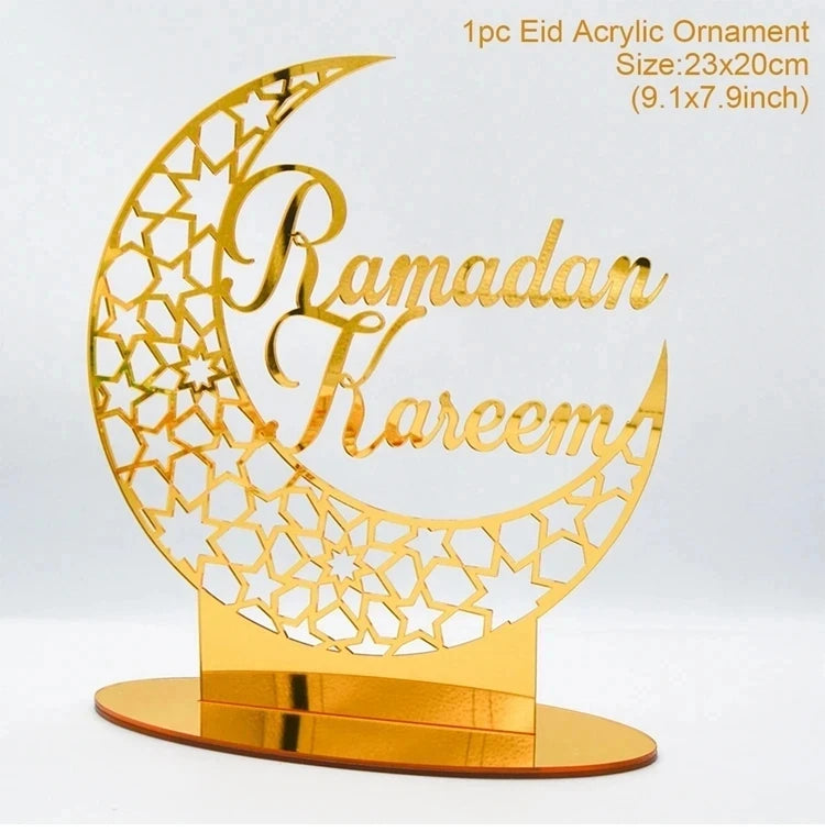 Ramadan Brickbord i Akryl – Centerpiece Fat för Eid Mubarak