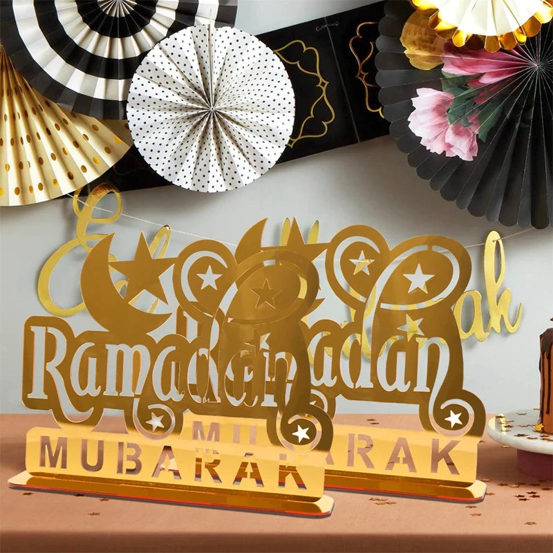 Ramadan Brickbord i Akryl – Centerpiece Fat för Eid Mubarak