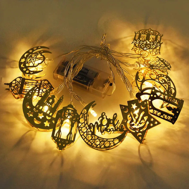 LED-slingor Måne och Stjärna – Eid Mubarak & Ramadan Dekoration