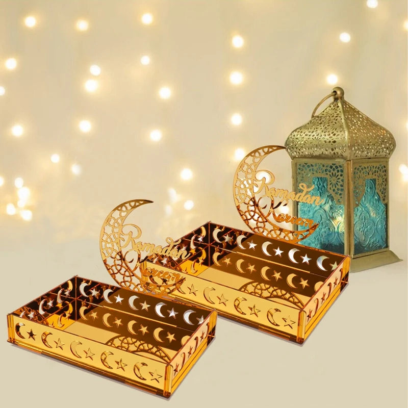 Ramadan Brickbord i Akryl – Centerpiece Fat för Eid Mubarak