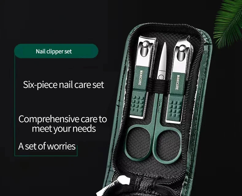Nagelklipparset i Rostfritt Stål – 6-delars Manikyrset för Herr & Dam