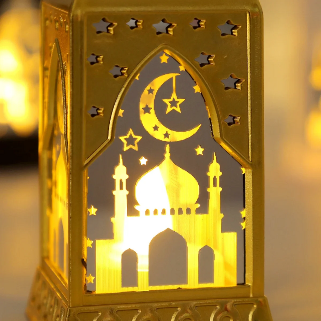 Ramadan LED Lykta Måne & Stjärna – Eid Mubarak Dekoration för Hemmet