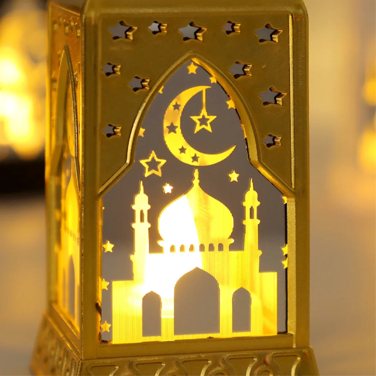 Ramadan LED Lykta Måne & Stjärna – Eid Mubarak Dekoration för Hemmet