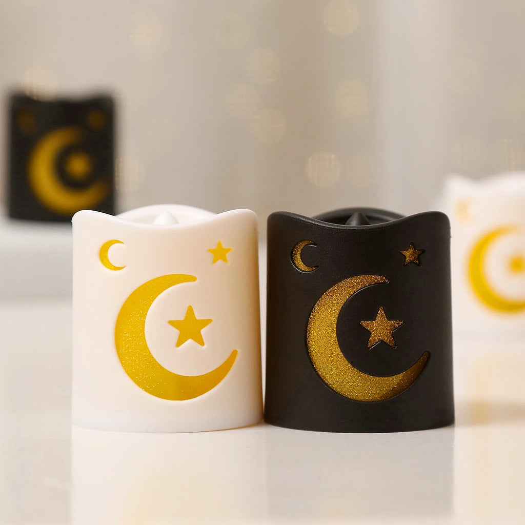4-pack LED Ramadan Dekoration – Måne, Stjärna och Slott Ljuslyktor för Eid Mubarak