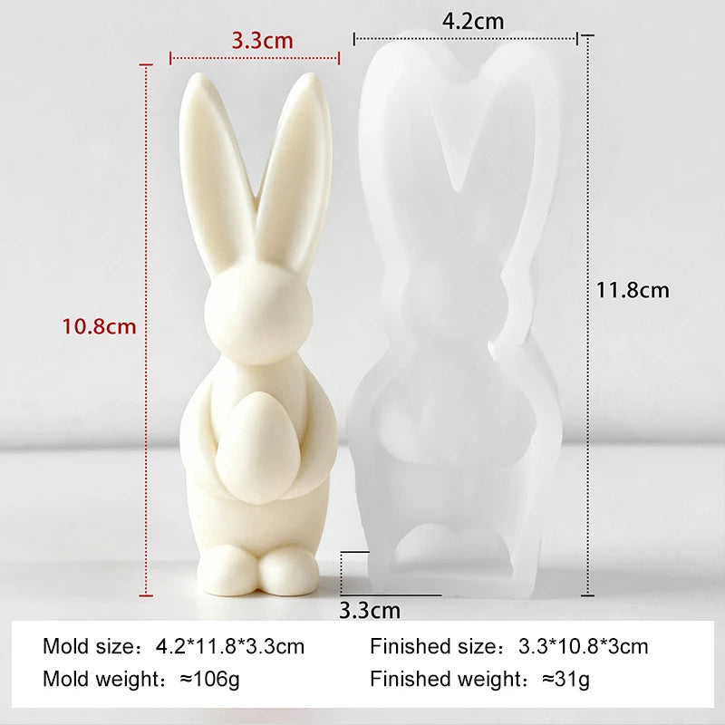 DIY Easter Bunny Egg Silicone Mold – Högkvalitativ Silikonform för Ljusstöpning, Resin, Tvål & Choklad