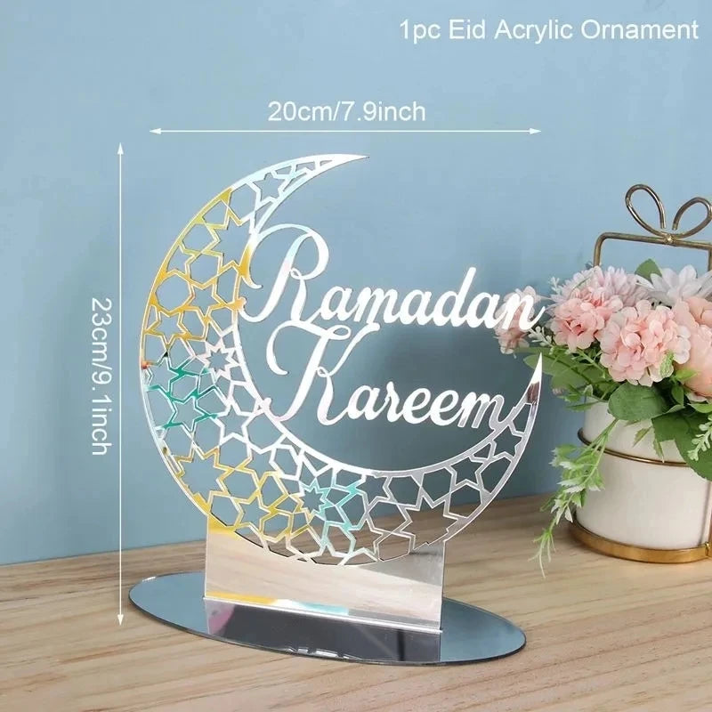 Ramadan Brickbord i Akryl – Centerpiece Fat för Eid Mubarak