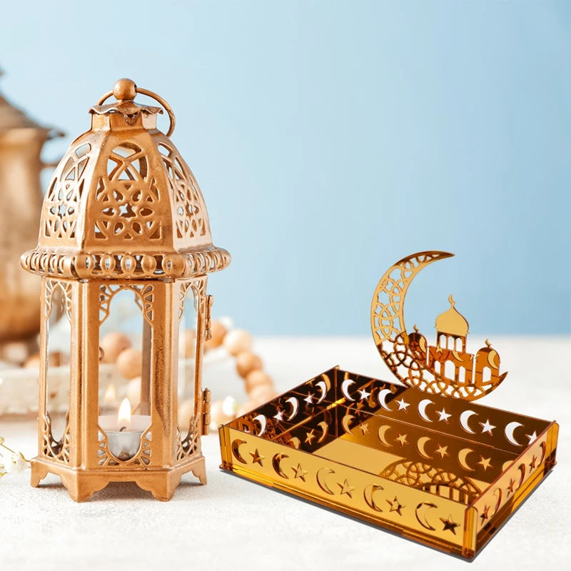 Ramadan Brickbord i Akryl – Centerpiece Fat för Eid Mubarak