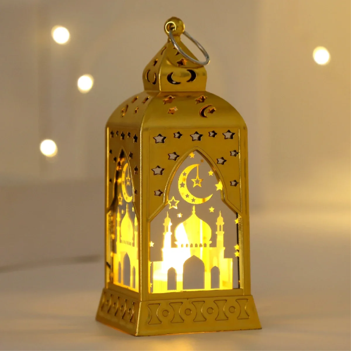 Ramadan LED Lykta Måne & Stjärna – Eid Mubarak Dekoration för Hemmet
