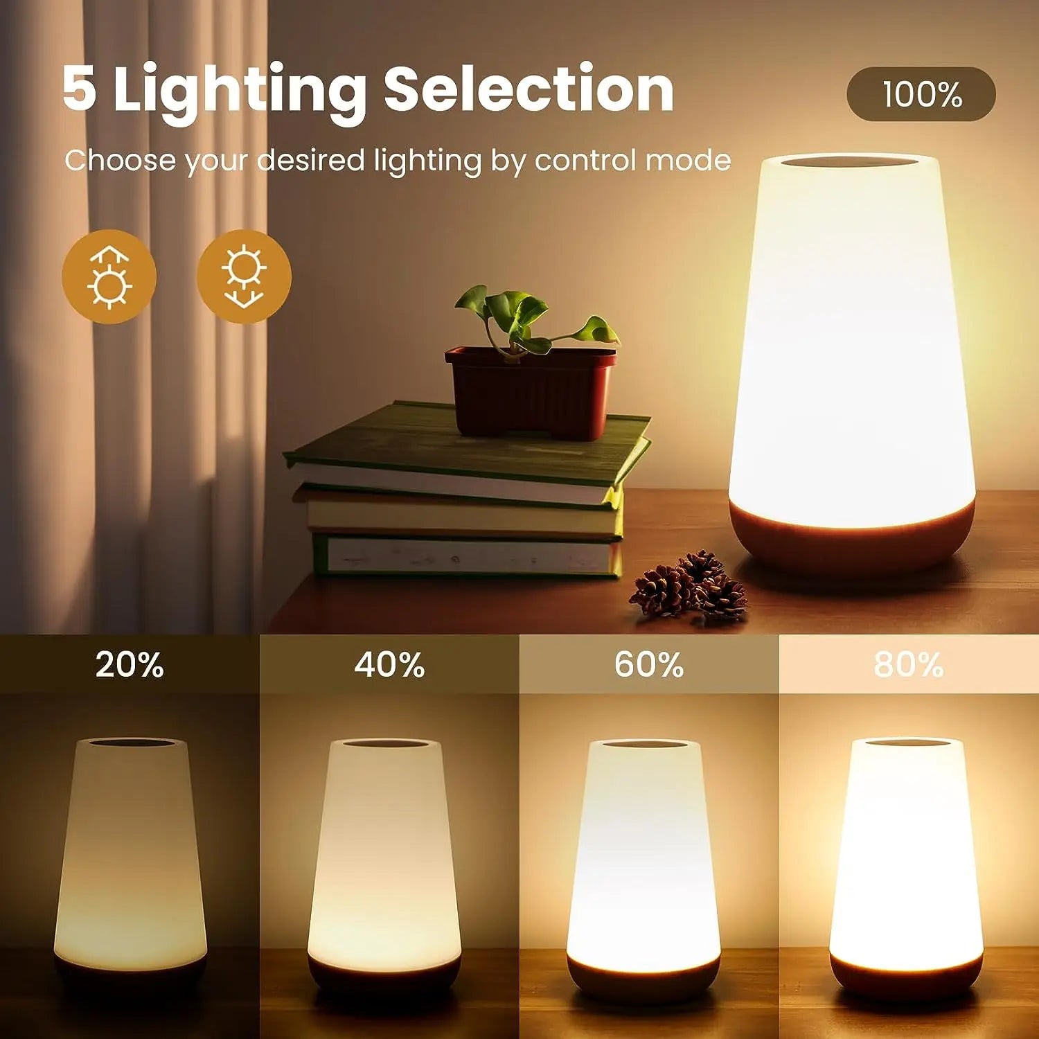 RGB Nattlampa med Färgbyte – 13 Färger, Touch & Fjärrkontroll, USB-Uppladdningsbar