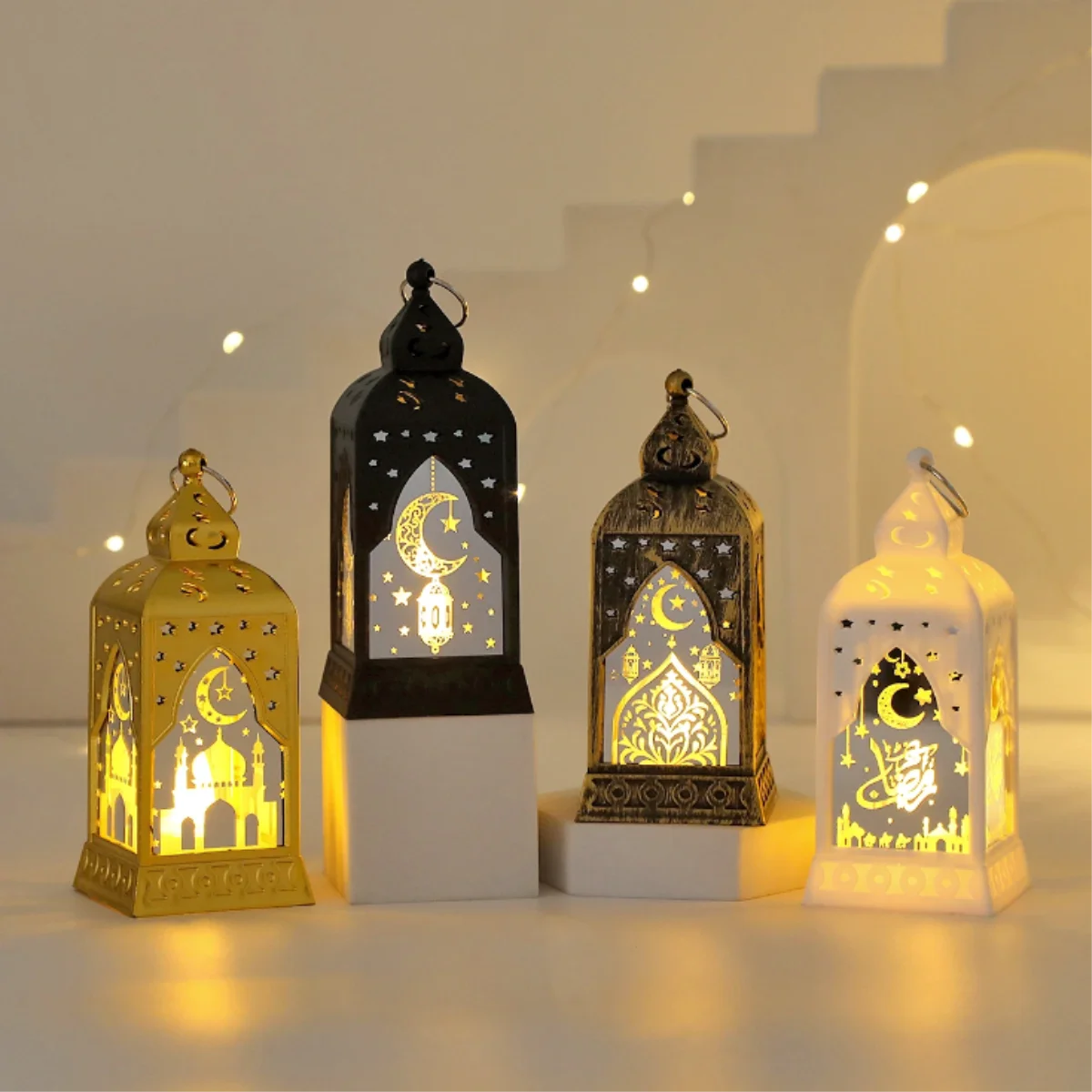 Ramadan LED Lykta Måne & Stjärna – Eid Mubarak Dekoration för Hemmet