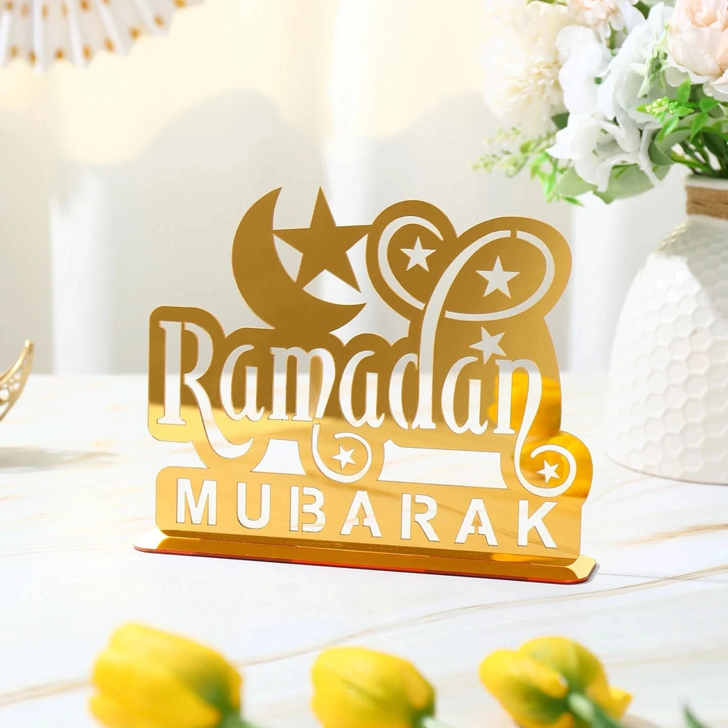 Ramadan Brickbord i Akryl – Centerpiece Fat för Eid Mubarak