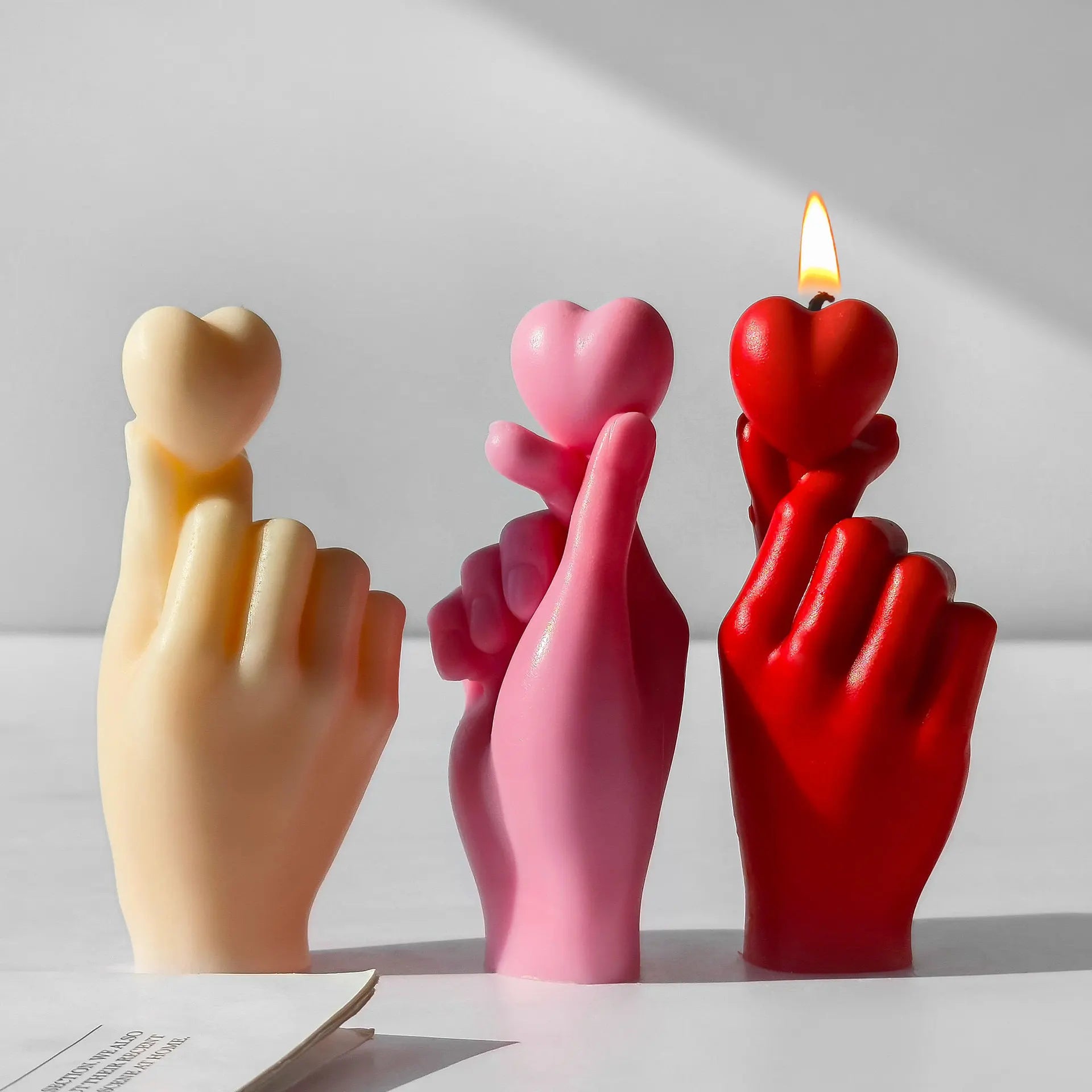 DIY Fingerhjärta Silikonform – Ljusform för Doftljus, Tvål, Resin & Gips | Alla Hjärtans Dag