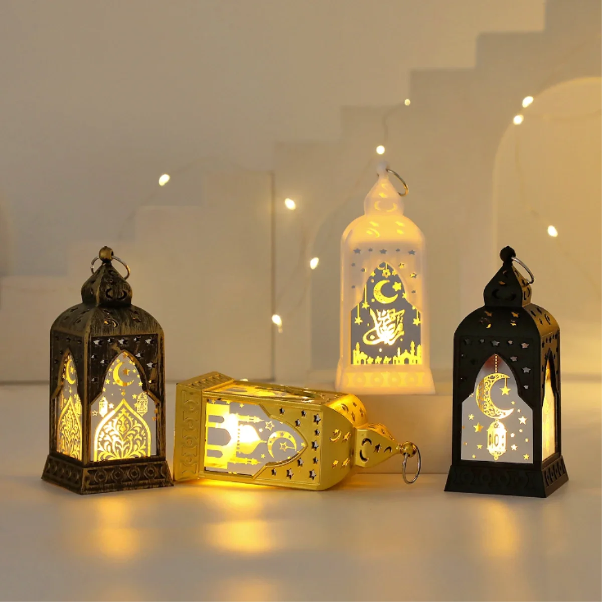 Ramadan LED Lykta Måne & Stjärna – Eid Mubarak Dekoration för Hemmet