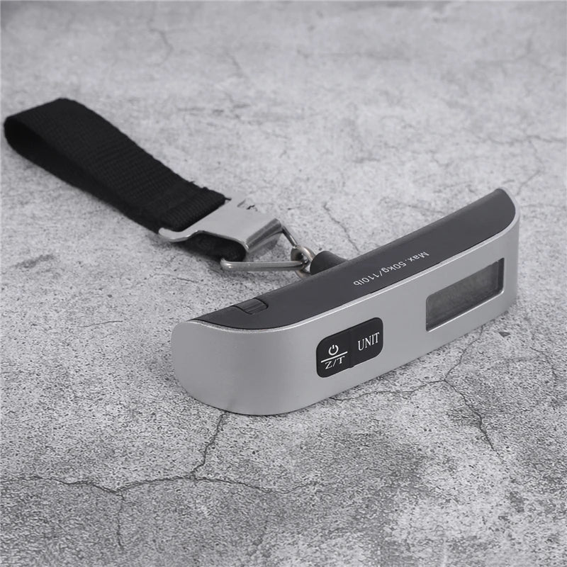 Digital Bagagevåg med LCD-skärm – Portabel Resvåg upp till 50 kg / 110 lb