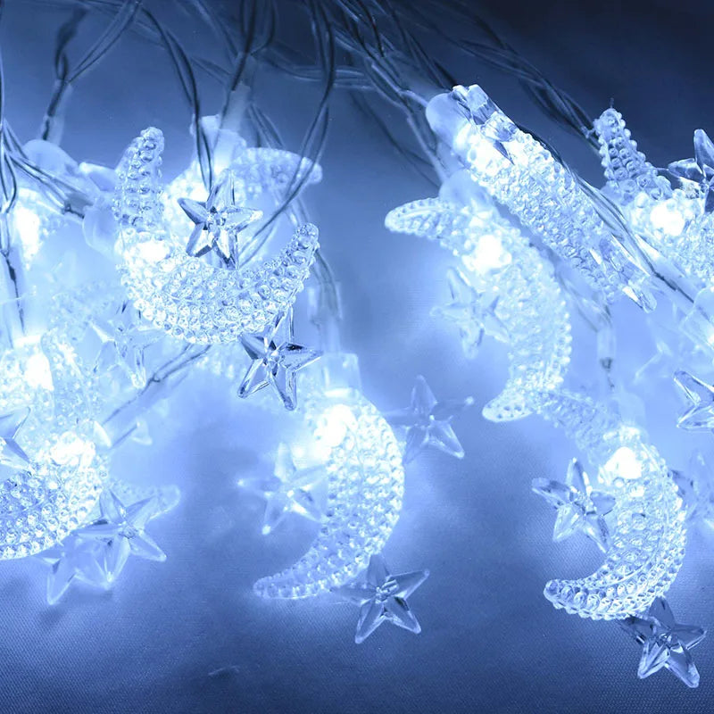 LED-slingor Måne och Stjärna – Eid Mubarak & Ramadan Dekoration