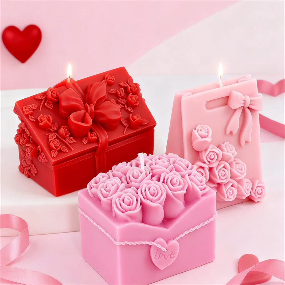 Rose Envelope Candle Mold – Silikonform för Ros, Brev & Resin | Perfekt för Ljusstöpning, Dekoration & Gåvor