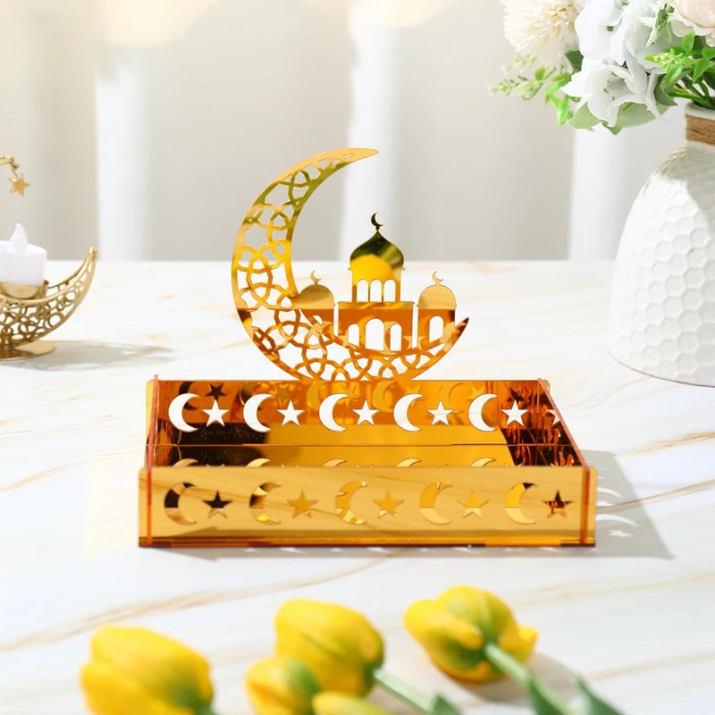 Ramadan Brickbord i Akryl – Centerpiece Fat för Eid Mubarak