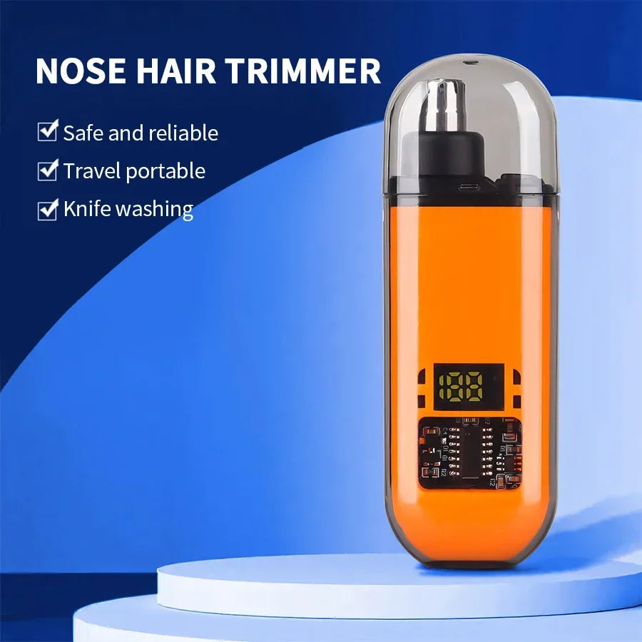 2-in-1 Elektrisk Näshårstrimmer & Öronhårstrimmer – Smärtfri, Uppladdningsbar & Portabel