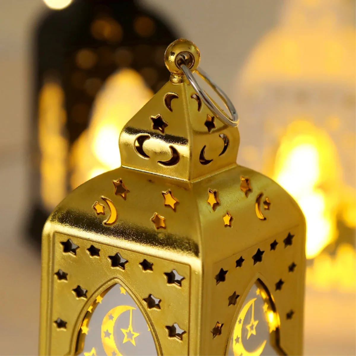 Ramadan LED Lykta Måne & Stjärna – Eid Mubarak Dekoration för Hemmet