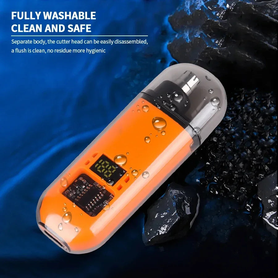 2-in-1 Elektrisk Näshårstrimmer & Öronhårstrimmer – Smärtfri, Uppladdningsbar & Portabel